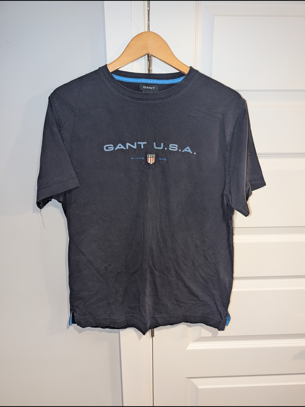Gant Navy Blue Logo Crew Neck T‑Shirt